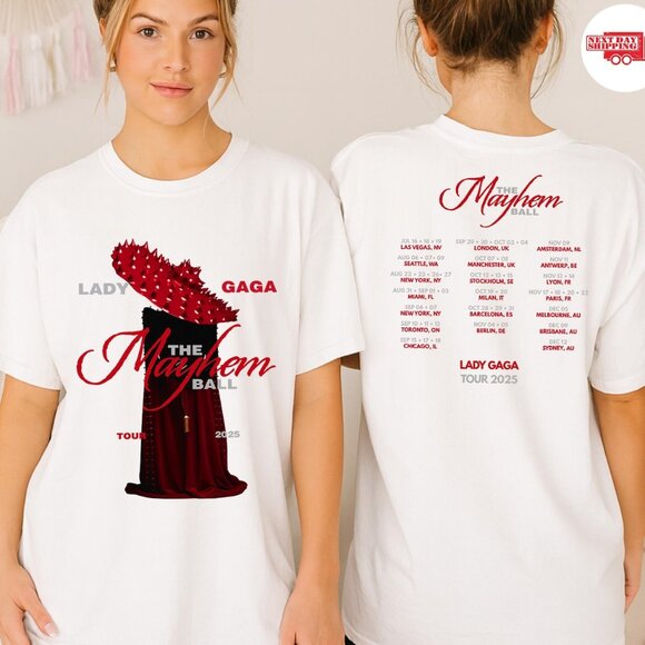 Travon A Tops - Mayhem Tour Tshirt, Lady Gaga Shirt, Trendy Concert Shirt, Pop Music Lover Shirt